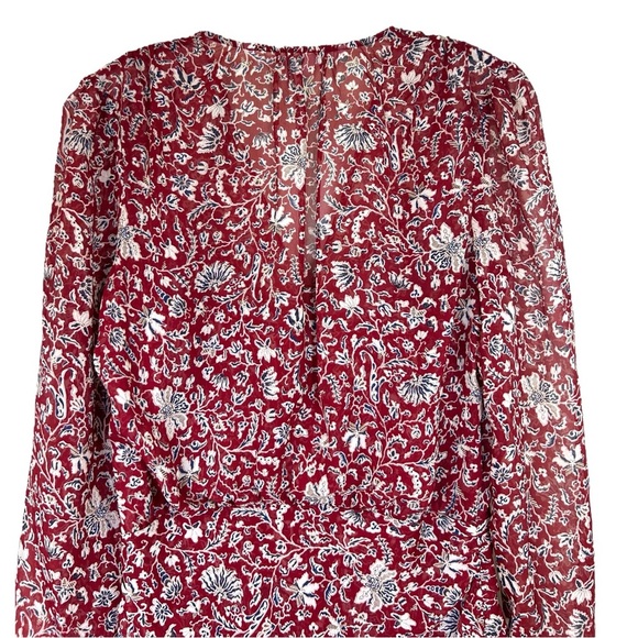 VERONICA BEARD, Women’s ‘Rosalia’ Silk Mini Dress in ‘Cranberry’ - Red, Size 4 - Picture 5 of 16